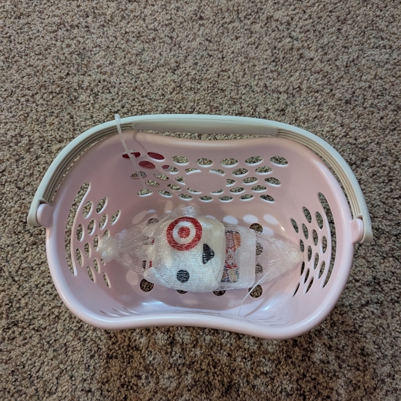 Mini Pink Target Shopping Basket - Picture 4 of 5